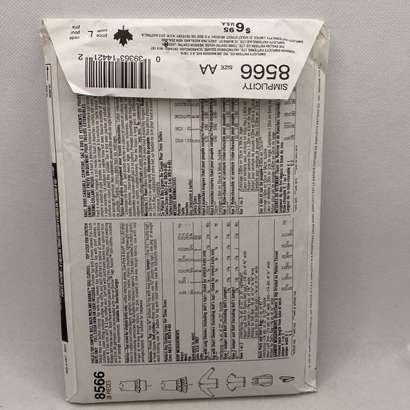 Simplicity 8566 Barbie Doll & Girls Clothing Sewing Pattern Uncut Sizes 2-4 - Picture 5 of 14